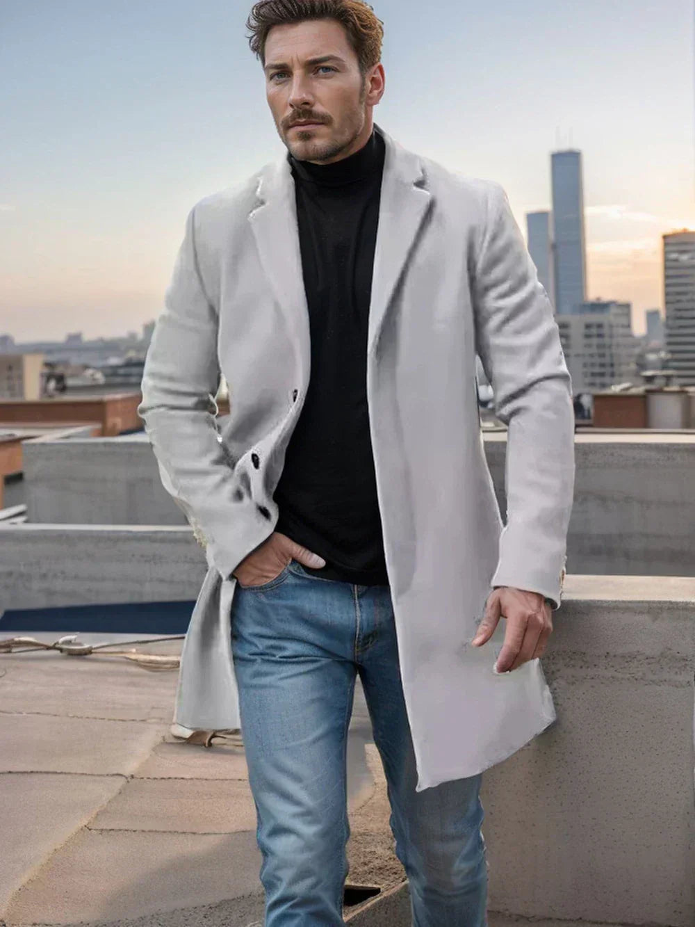 Herren Baumwolljacke Eleganter Schnitt