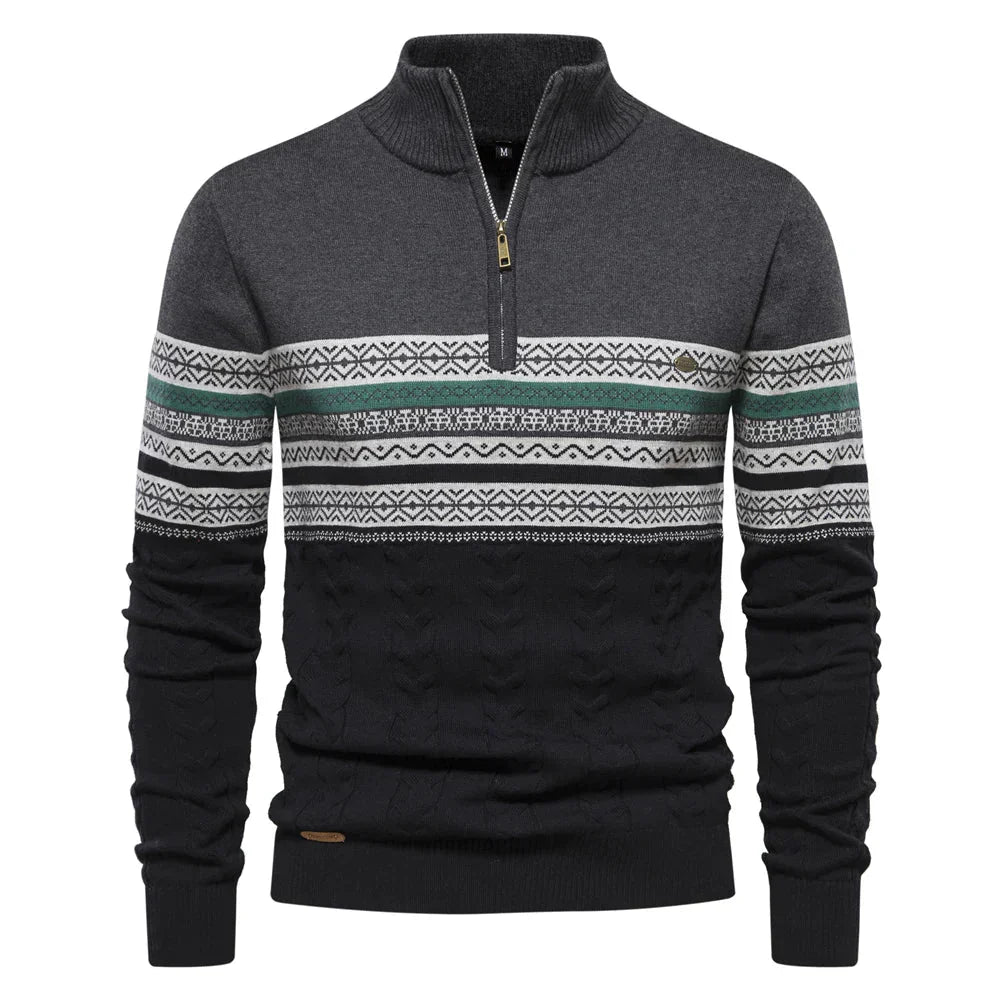 Rudy | Premium Retro-Musterpullover