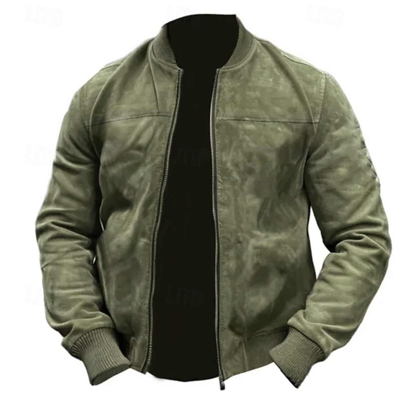 Herren Leichte Wildleder Bomberjacke