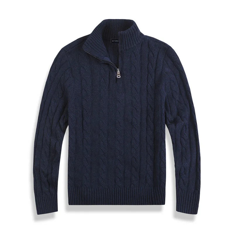 Castello | Hochwertiger Baumwoll-Half-Zip-Pullover