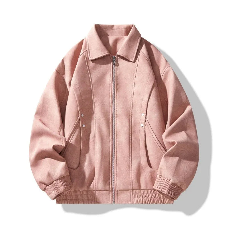 Sleek Herrenjacke | Slim Fit Leder, Winddicht