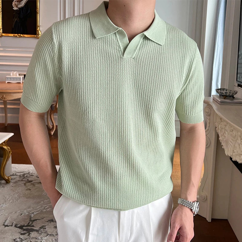 Sola Herren Polo Shirt | Vintage Kurzarm, Hochwertige Baumwolle