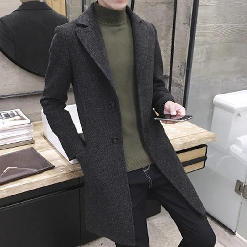 Sven Herren Trenchcoat | Hochwertige Wollmischung, Lässig, Plusgröße bis 2XL