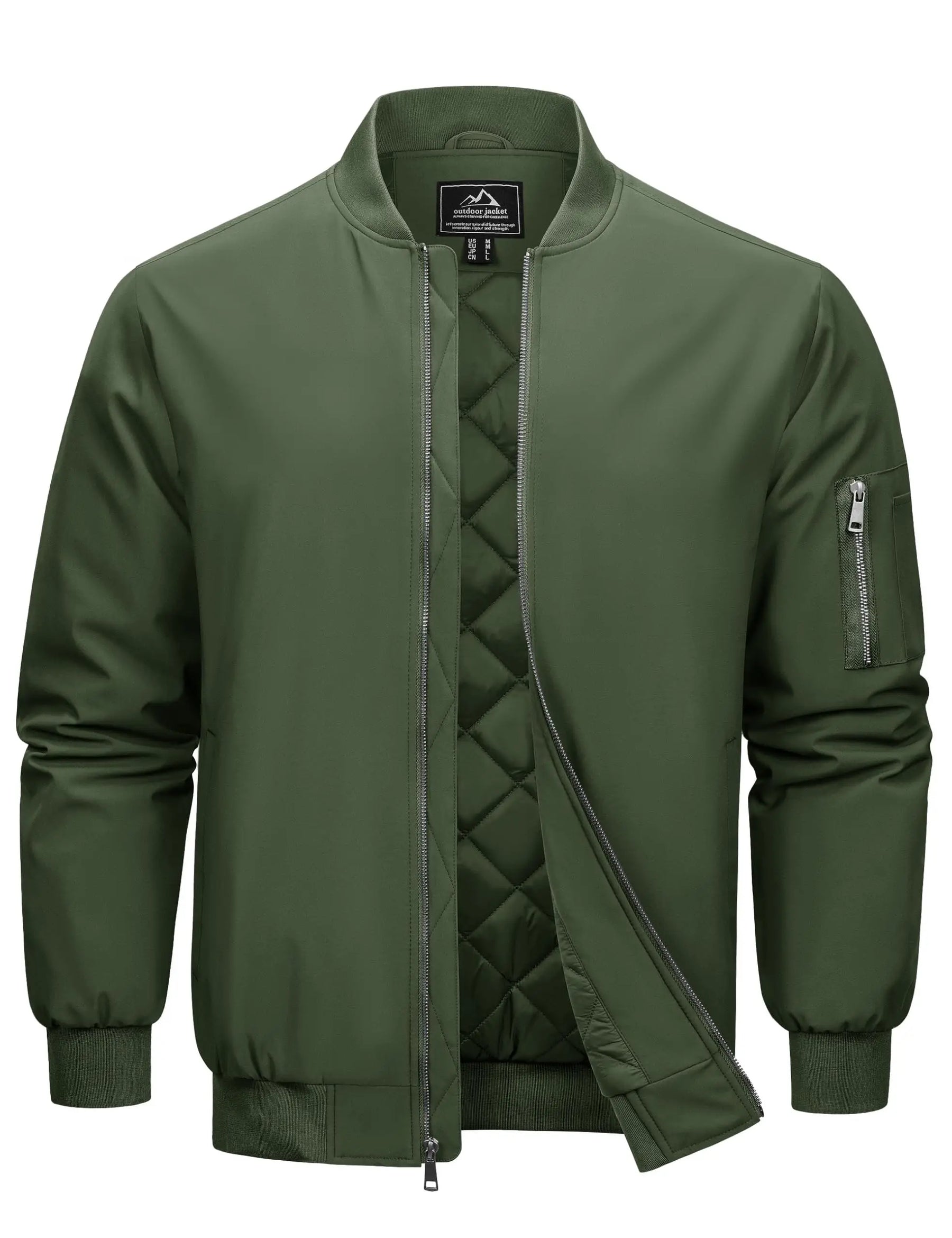 Herren Bomberjacke | Gepolstert, Wasserfest, Casual