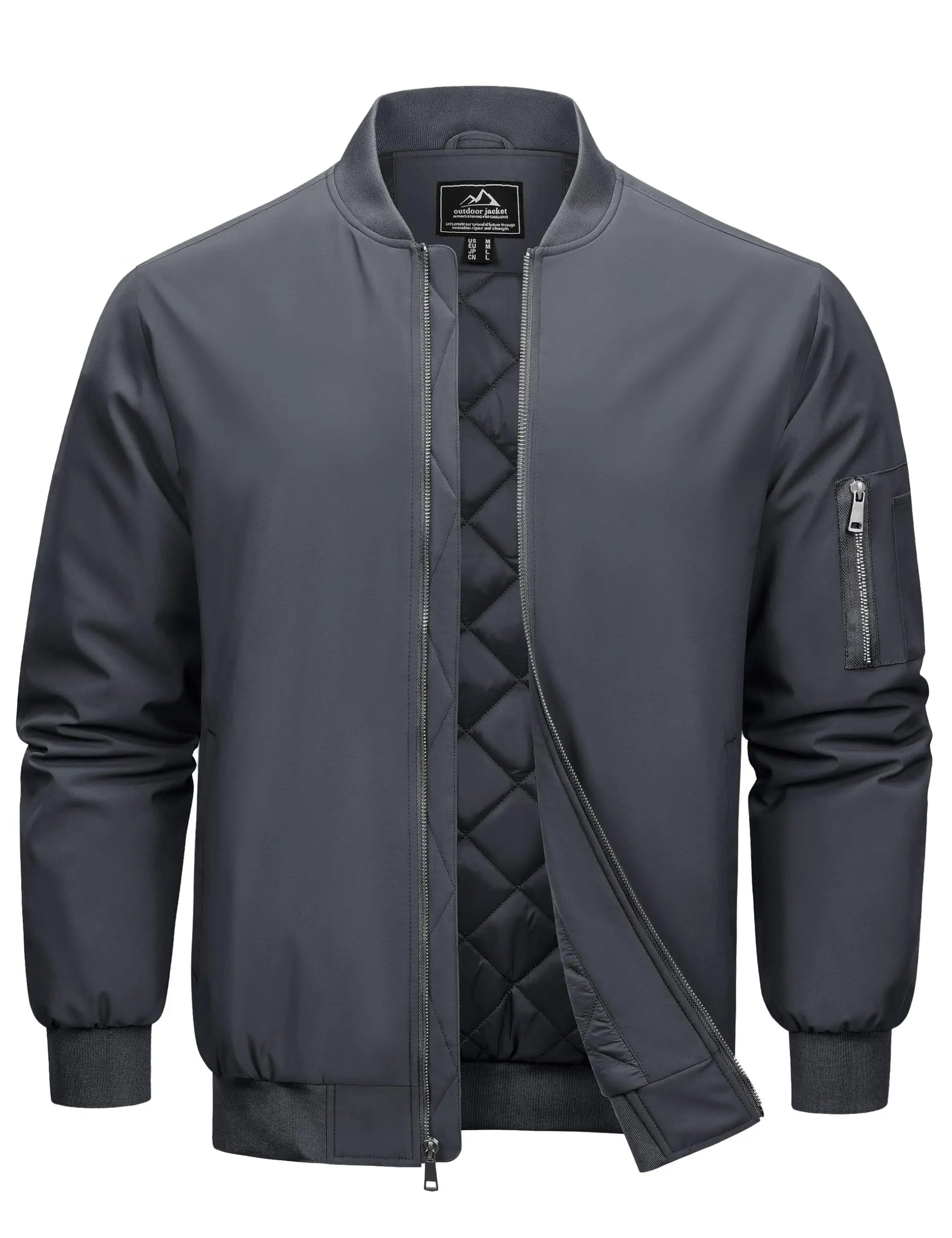 Herren Bomberjacke | Gepolstert, Wasserfest, Casual