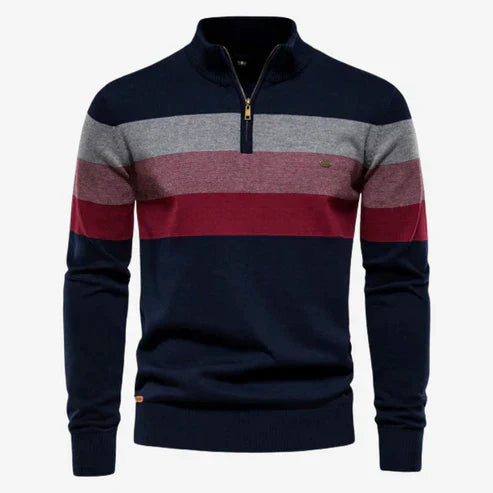 Caleb | Gestreifter Retro-Pullover