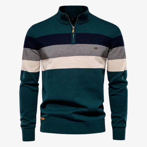 Caleb | Gestreifter Retro-Pullover