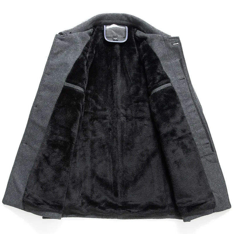 Wolfer Männer Wolljacke | 100% Wolle mit Fleece-Liner, Elegant