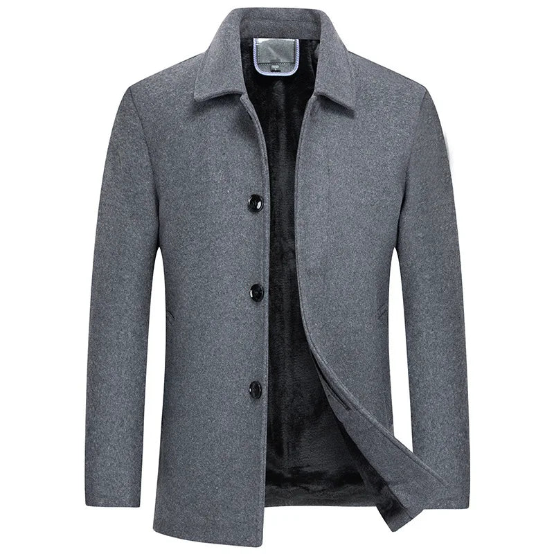 Wolfer Männer Wolljacke | 100% Wolle mit Fleece-Liner, Elegant