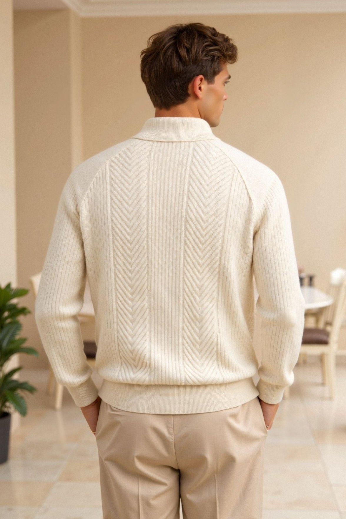 Damen Retro Langarmpullover