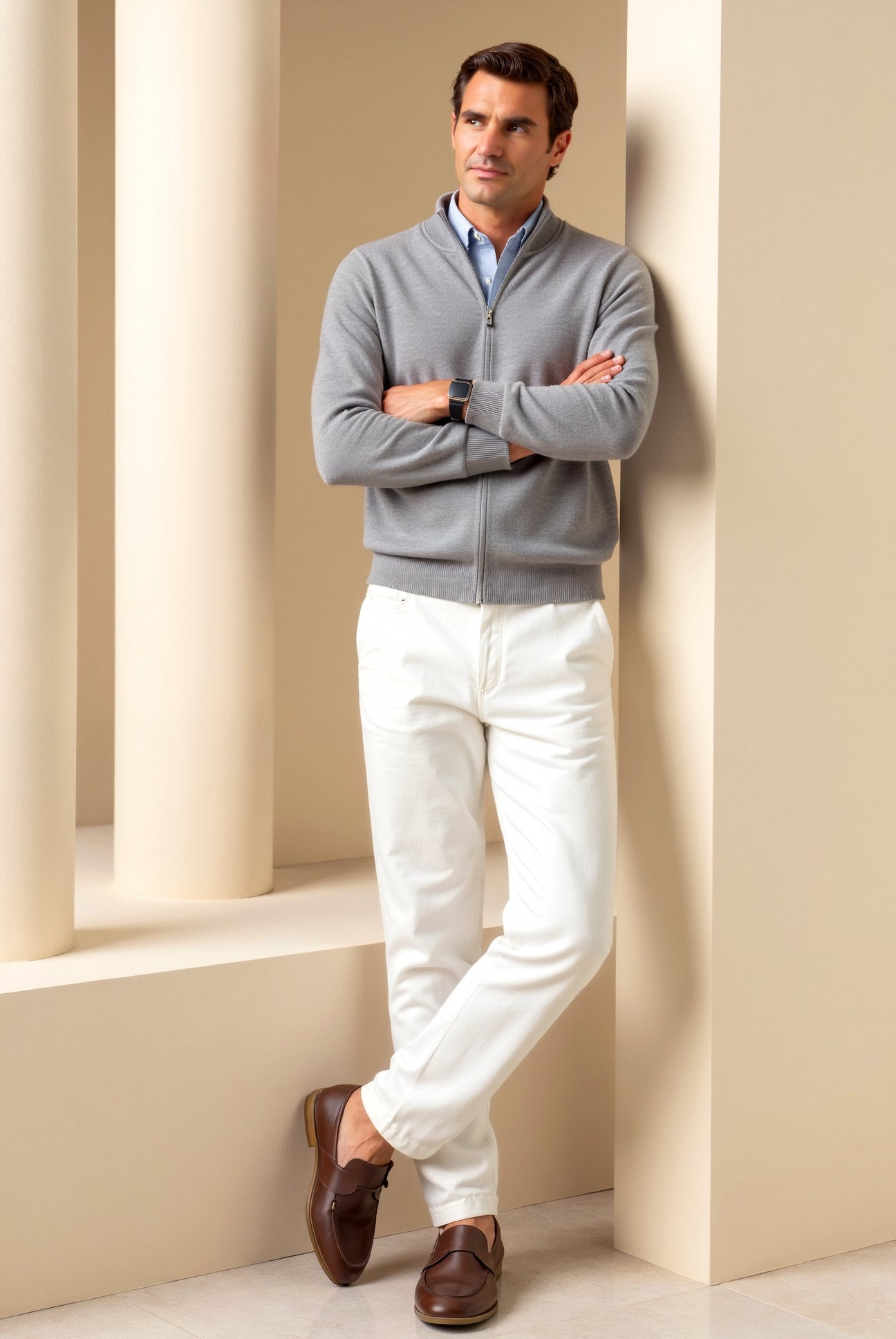 Damen Slim-Fit Eleganter Cardigan Pullover