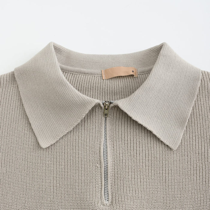 Cesare | Pullover mit halbem Reißverschluss