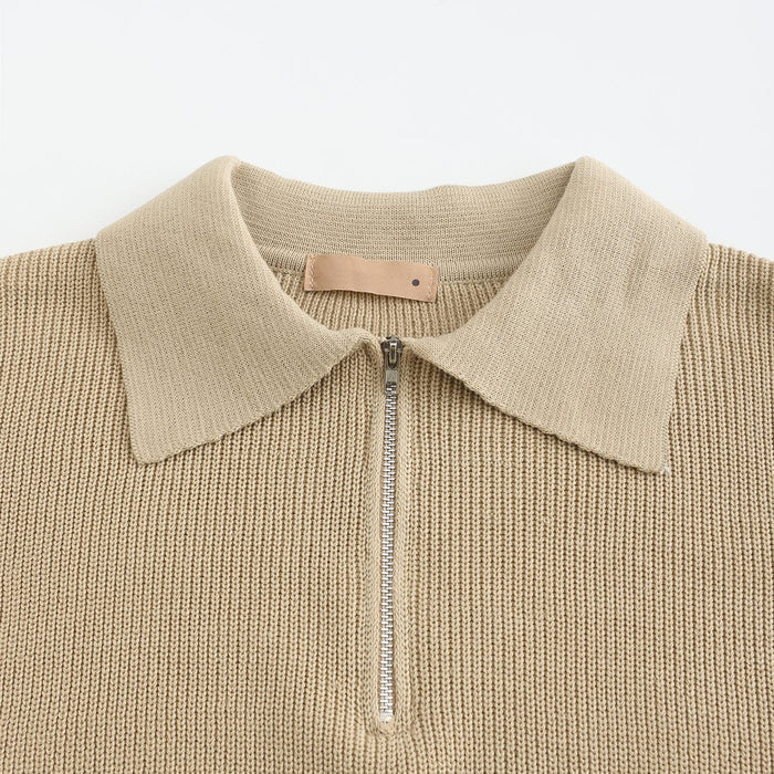 Cesare | Pullover mit halbem Reißverschluss