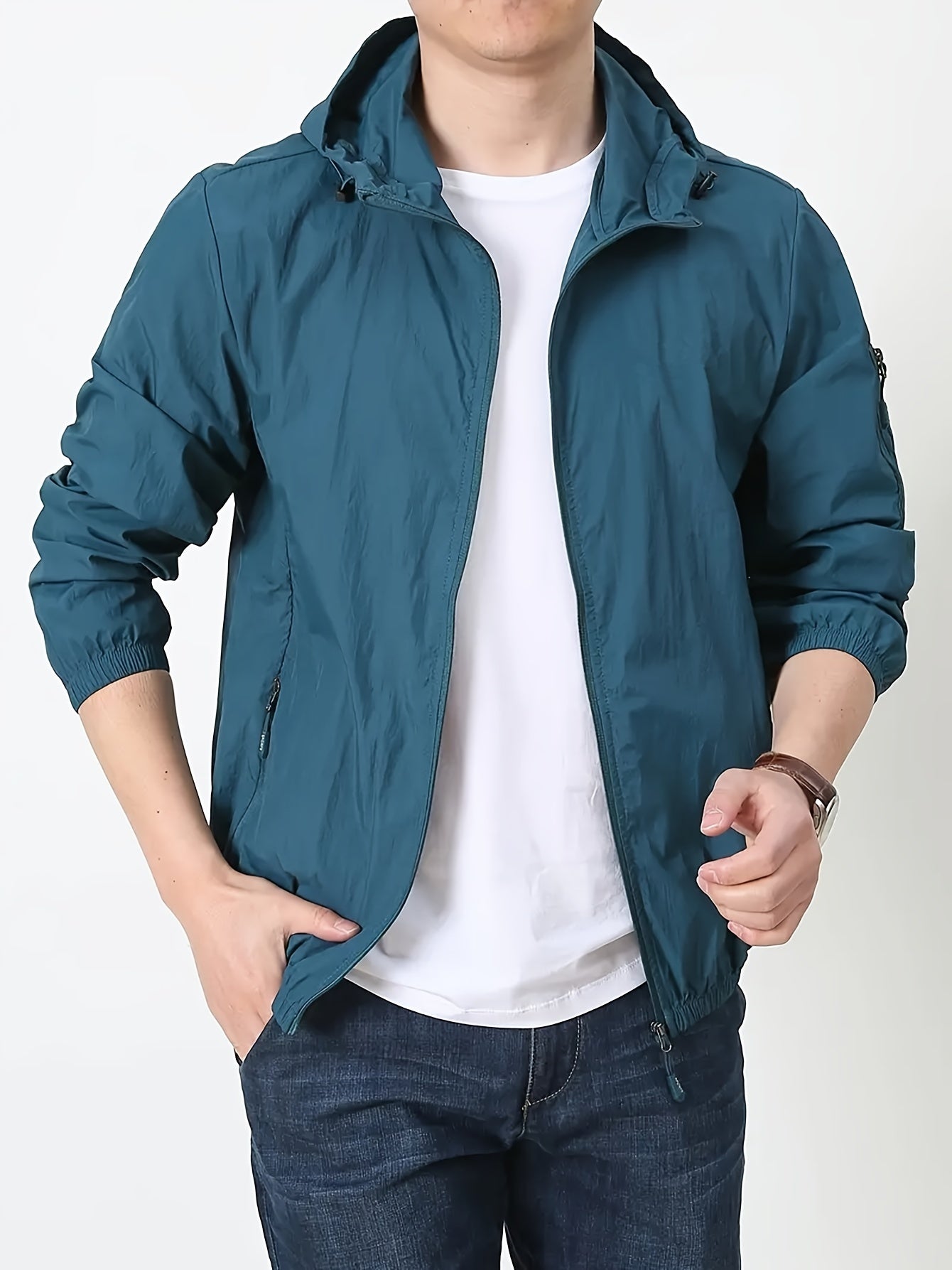 Herren Leichte Kapuzenjacke