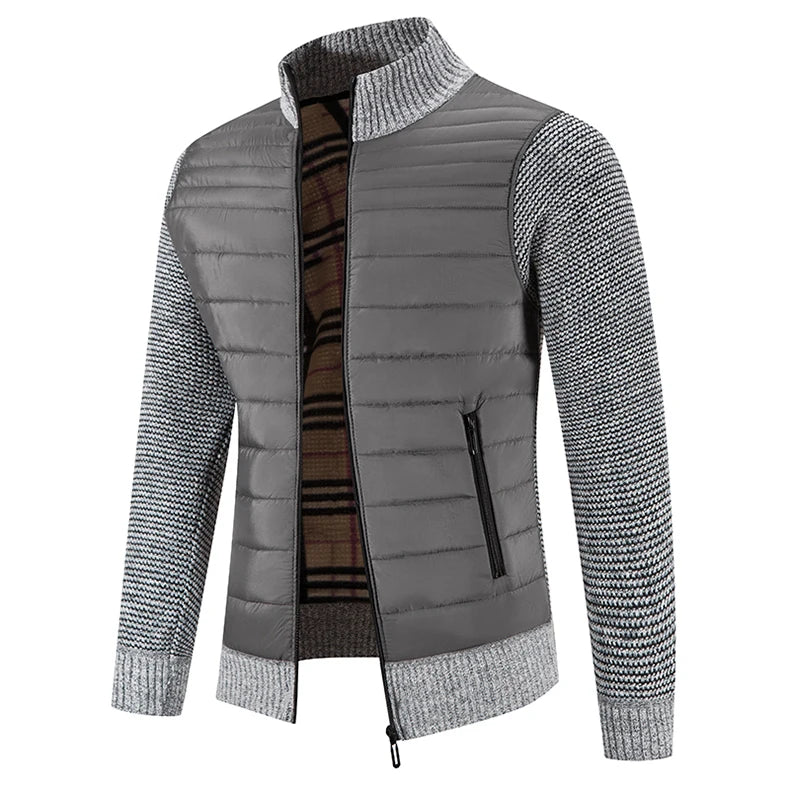 Herren Fleecejacke Gestrickt Warm Komfort Kleidung