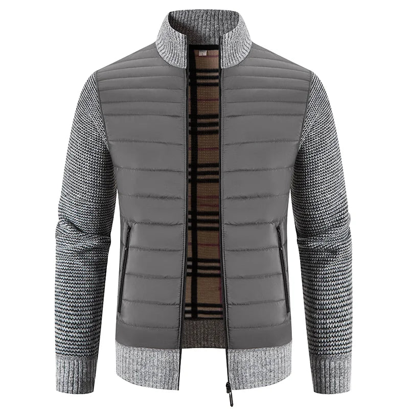 Herren Fleecejacke Gestrickt Warm Komfort Kleidung