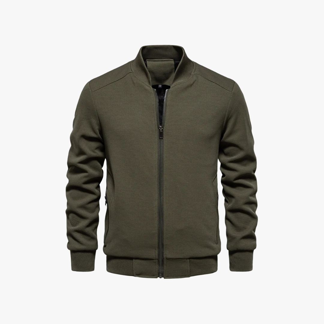 Herren Waffelstrick Bomberjacke