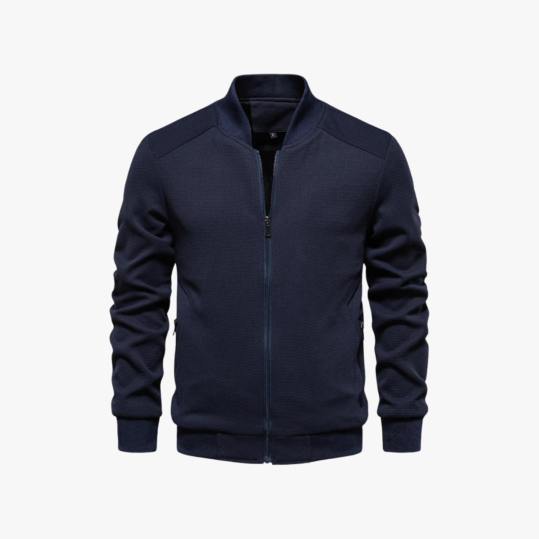 Herren Waffelstrick Bomberjacke
