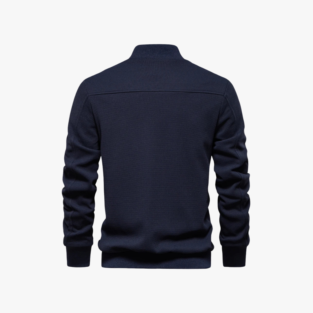 Herren Waffelstrick Bomberjacke
