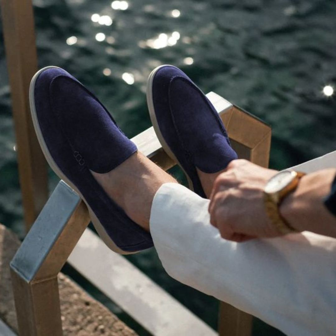 Niedrige Wildleder Slipper für Männer