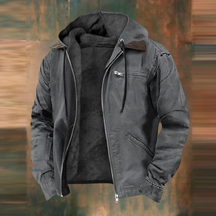 Herren Baumwoll Kapuzenjacke