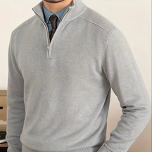 ByCastello | Baumwoll-Half-Zip-Pullover