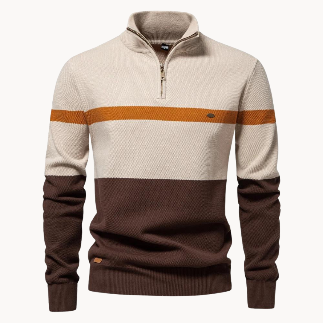 Quarter-Zip Baumwollpullover