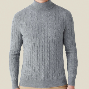 ByCastello | Kabelstrick Rollkragenpullover