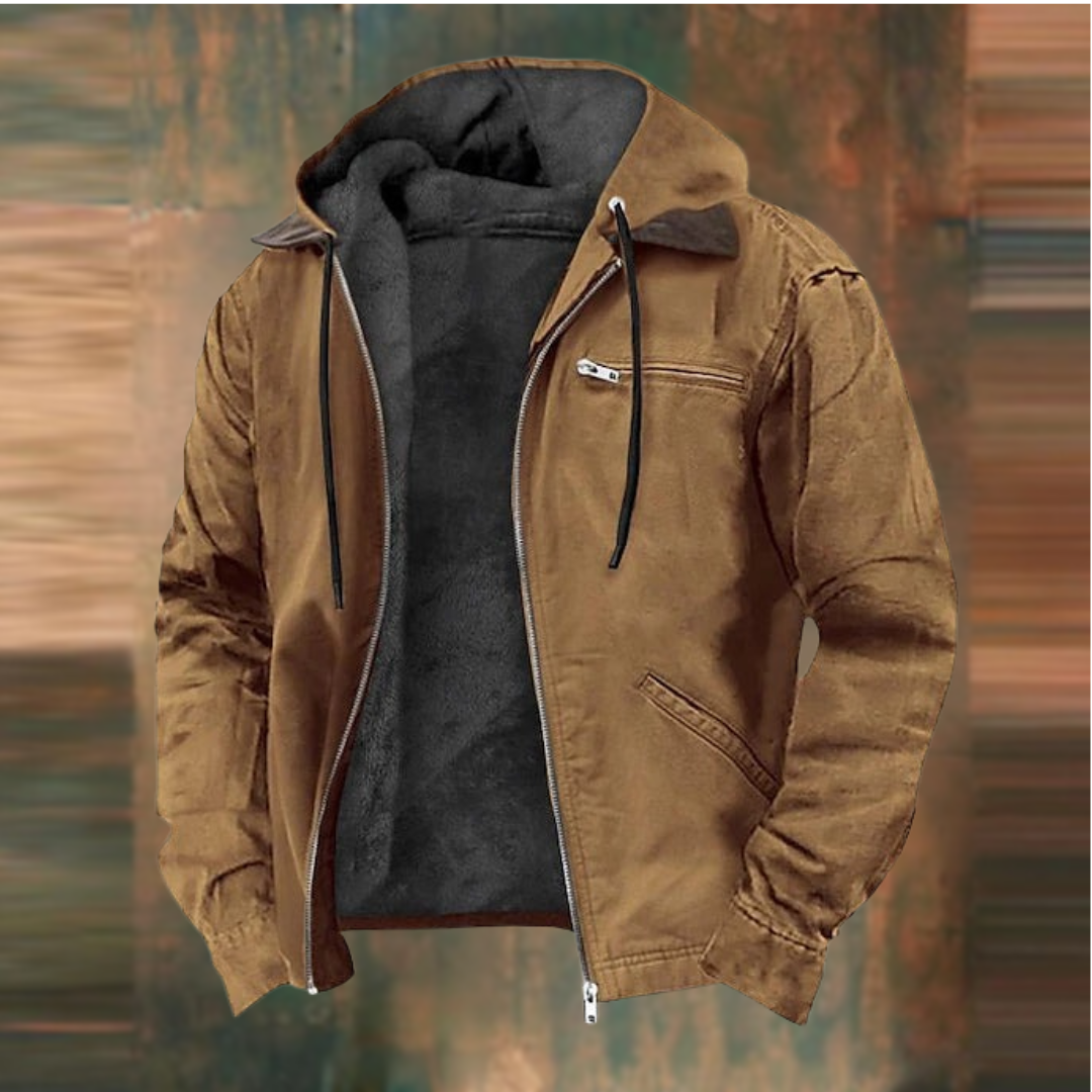 Herren Baumwoll Kapuzenjacke