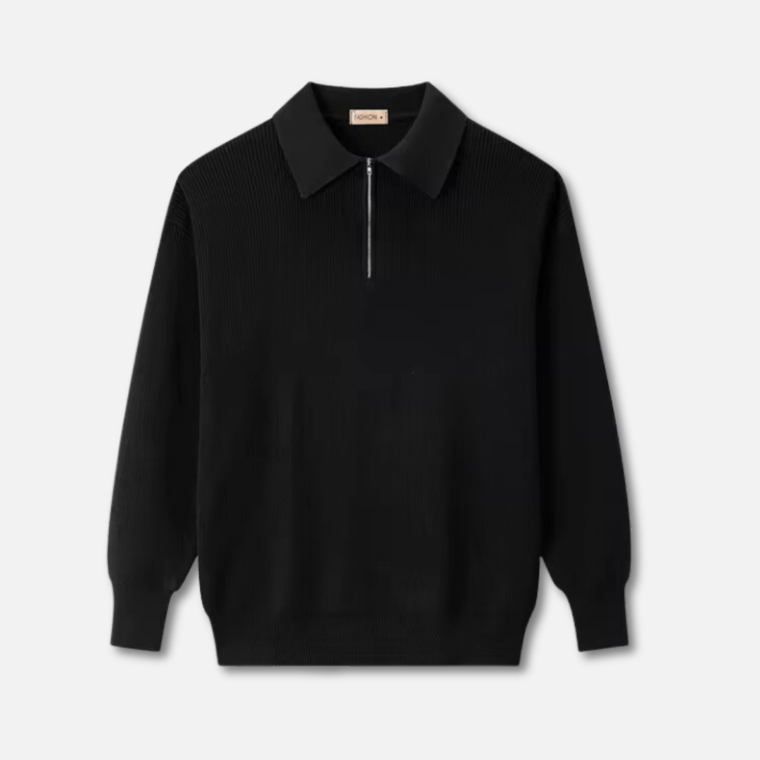 Cesare | Pullover mit halbem Reißverschluss