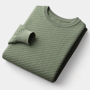 OLD MONEY Merino Wool Checkered Sweater