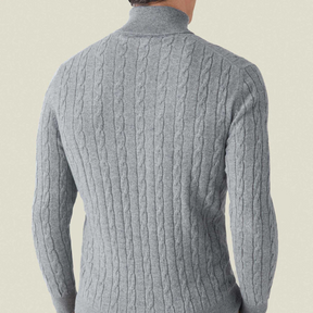ByCastello | Kabelstrick Rollkragenpullover