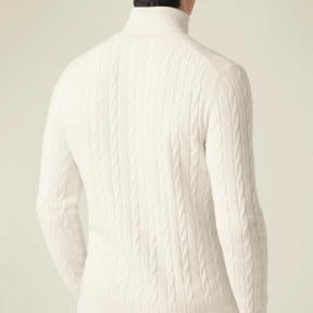 ByCastello | Kabelstrick Rollkragenpullover