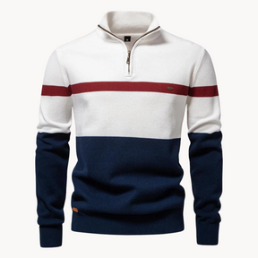 Quarter-Zip Baumwollpullover