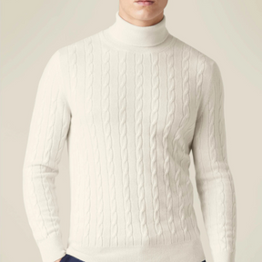 ByCastello | Kabelstrick Rollkragenpullover