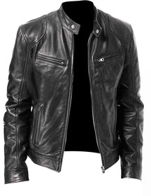 Herren Lederjacke Stilvoll Bequem Warm