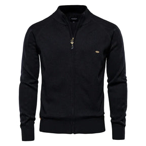 Herren Strickjacke | 100% Baumwolle, Argyle-Muster, Wintermode
