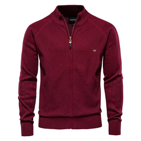 Herren Strickjacke | 100% Baumwolle, Argyle-Muster, Wintermode