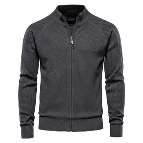 Herren Strickjacke | 100% Baumwolle, Argyle-Muster, Wintermode