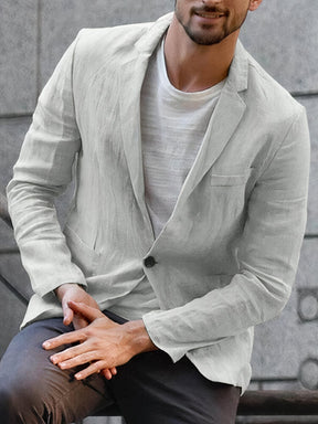 Herren Leinenjacke Moderner Stil