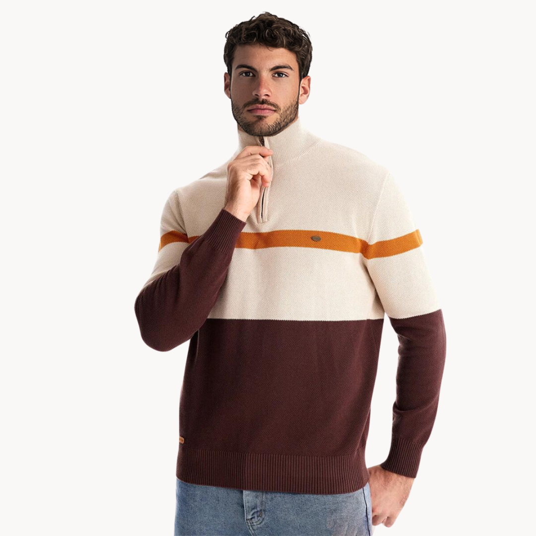 Quarter-Zip Baumwollpullover