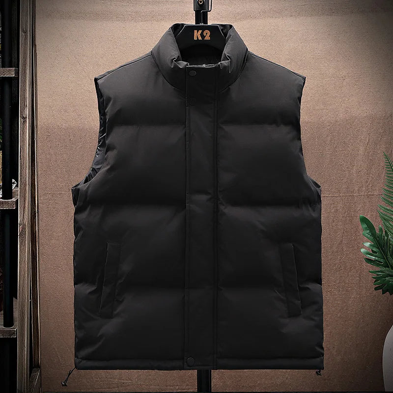 Bastian Herren Weste Schwarz | Warm, Winddicht, Outdoor