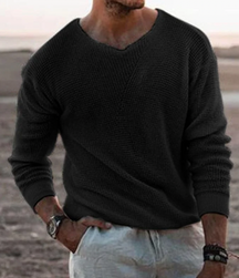 Herren Gestrickter V-Ausschnitt Pullover | Stilvoll & Atmungsaktiv