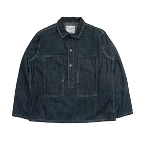Blau Denim Pulloverjacke Herren | 100% Baumwolle, Vintage-Stil