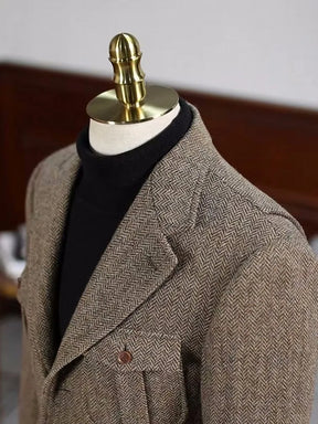 Boris Herren Slim Fit Blazer | Hochwertiger Polyester, Einreiher mit Mehrfach-Taschen