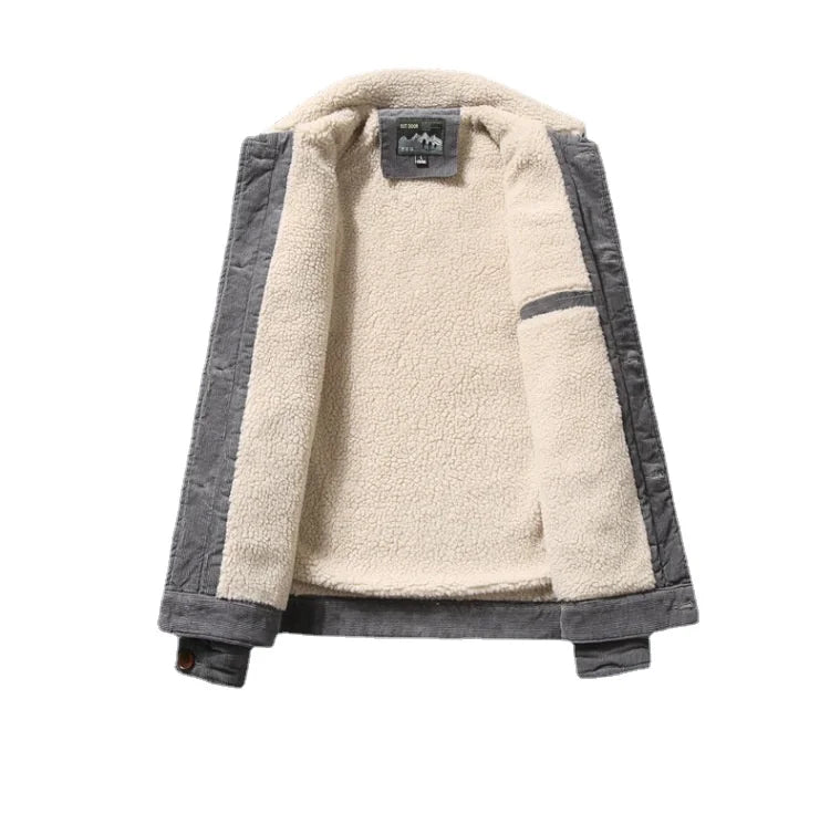 Caro Herren Wintermantel | Hochwertiger Cord, Warm und Schlank