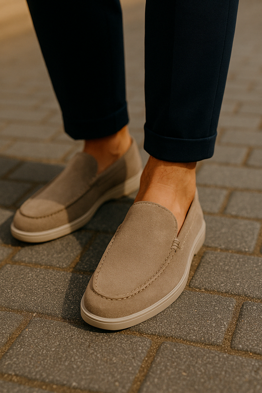 Herren Wildleder Slipper Klassische Komfortschuhe
