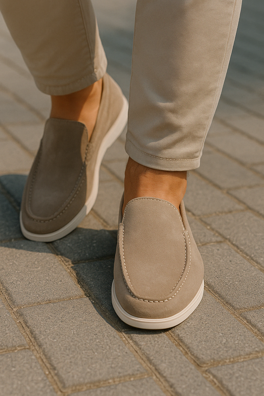 Herren Leichte Braune Slipper