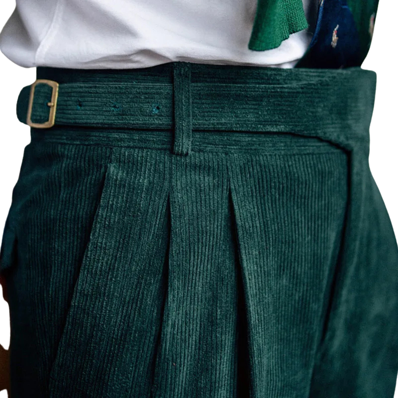 Cordhose Herren Grün