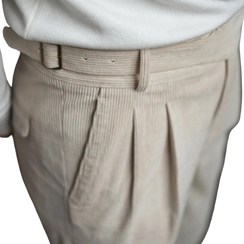 Cordhose Herren Weiß